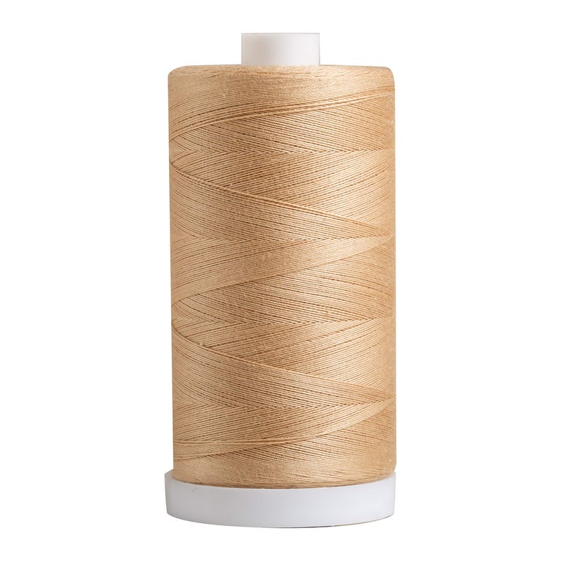 Connecting Threads Cream 100% Cotton Thread for Sewing, Quilting, and Crafting - 50-Weight - 1200 Yard Large Spool (Ivory)